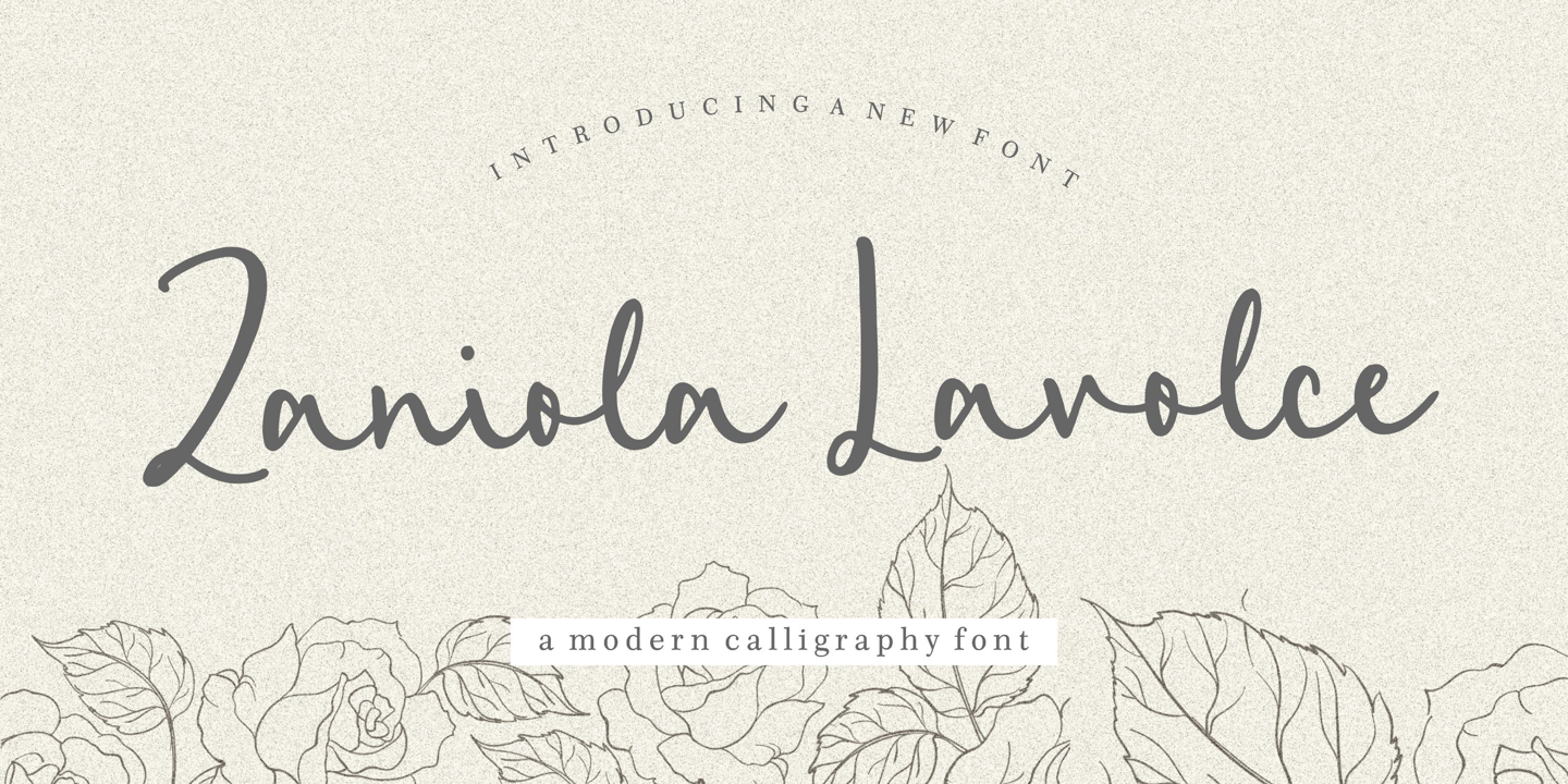 フォント Zaniola Lavolce